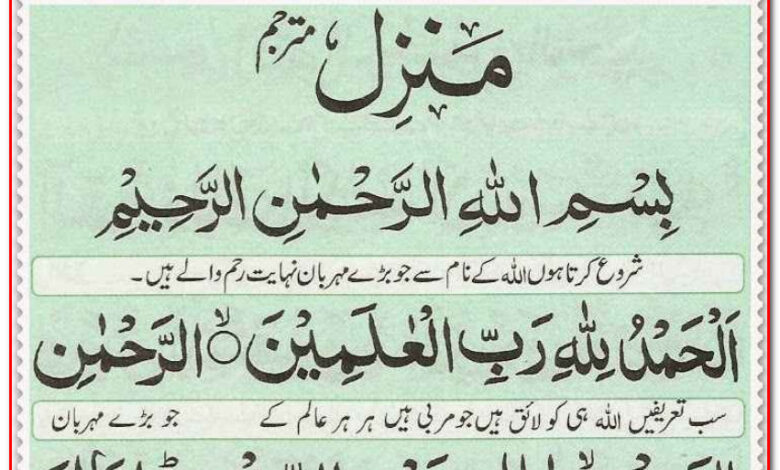 Dua Manzil Pdf Download